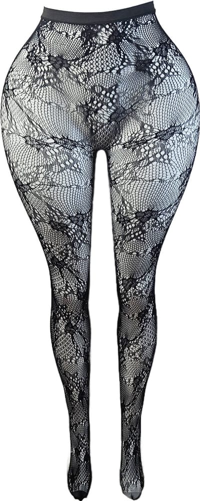 BamBella ® - Panty -Onesize - gaas maillot dunne pantys Dames - Onesize - lingerie van kant zwart