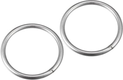 Dailygoods - 2 Stuks 304 Roestvrij Stalen O-Ringen 120 mm voor Hangende Objecten