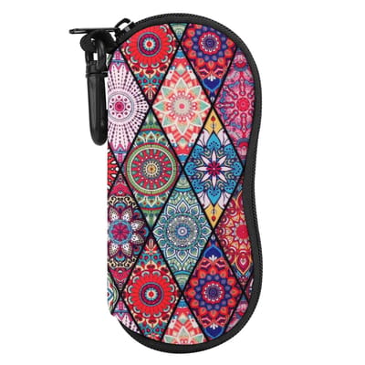 Dailygoods- Zonnebrilhoes Lichtgewicht - Brillenkoker Hard Case - Neopreen Hoes - Zippered - Bescherming - Riemlus Bevestiging