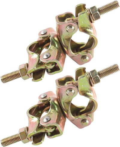 2x 360° Draaibare Steigerkoppeling met Kraagmoer voor Buizen 48mm - Universele Steigerklem