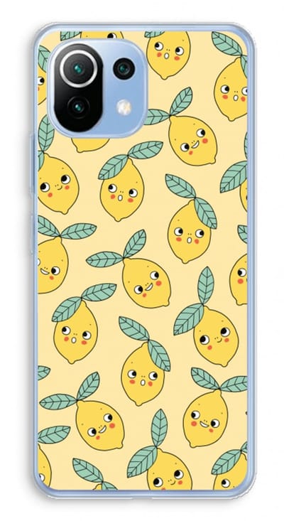 Case Company® - Hoesje geschikt voor Xiaomi Mi 11 Lite hoesje - Citroenen - Soft Cover Telefoonhoesje - Bescherming aan alle Kanten en Schermrand