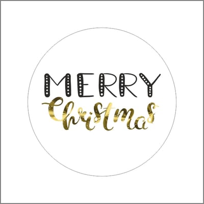 Cadeaustickers Merry Christmas