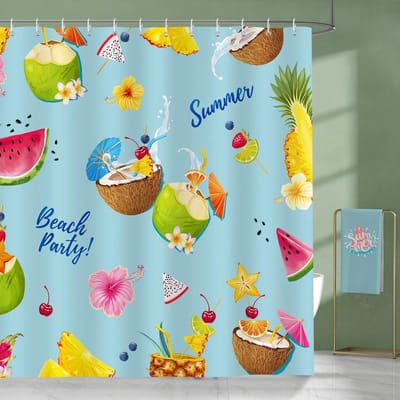 Dailygoods- Douchegordijn 180x180 cm - Waterafstotend - Antischimmel - Polyester - Lichtgewicht - Privacy behoudend - Machinewasbaar - Badgordijn