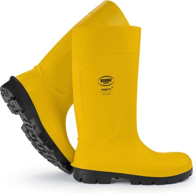 Sterke veiligheidslaarzen voor heren en dames met stalen neus en stalen zool, antislip, werklaarzen industrie, vederlicht, isolerend tot - 20 graden, geel, EU 41