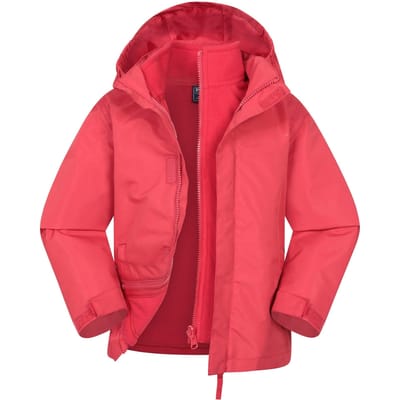 Mountain Warehouse Kinder/Kinder Fell 3 in 1 Waterafstotend Jasje (Actief Rood)