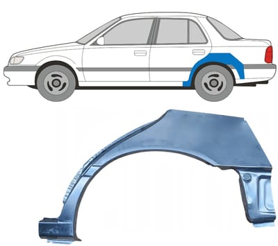 Reparatiepaneel achterspatbord voor Nissan Sunny N14 1991-1994 / Links