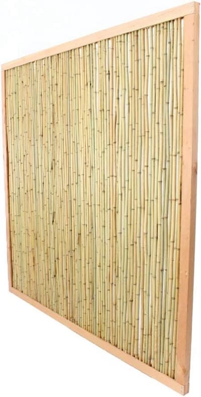 Bamboescherm - Zichtdoek Windscherm - Tuin Afschermen - Handgemaakt Premium Product - 180 x 180 cm - Natuurlijk Geel