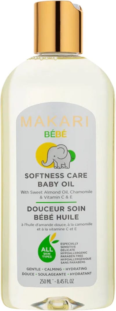 Makari - Massageolie - Baby olie - Verzacht en voedt de babyhuid - 250 ml