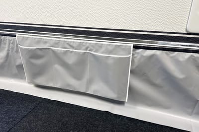 12 meter ESVO caravan tochtstrook - heavy duty met klittenband - grijs - 60 cm + opbergzak