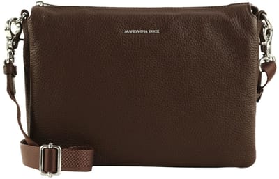 MANDARINA DUCK Leren schoudertas Mellow Leather Crossover Bag Espresso donkerbruin