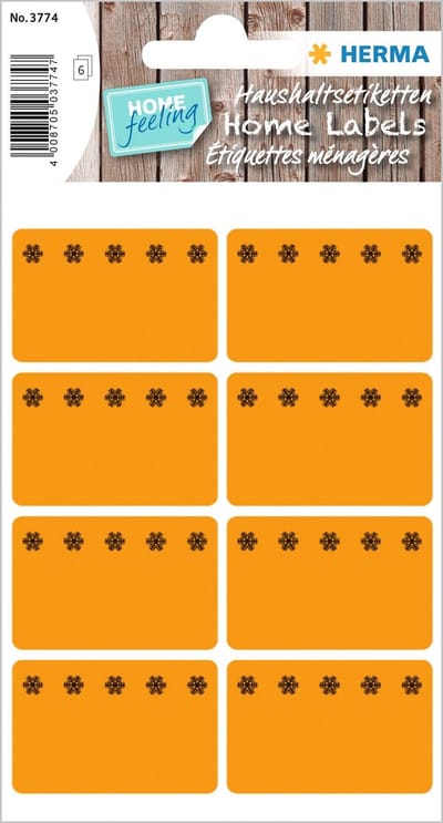 Etiket herma 3774 26x40mm diepvries oranje 48st | 10 stuks