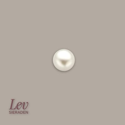 Lev Sieraden - Piercing labret met Parel - Zilver - Zoetwaterparel - 1mm, 4mm bal, 6.5mm - internaly threated - Gerhodineerd 925 zilver