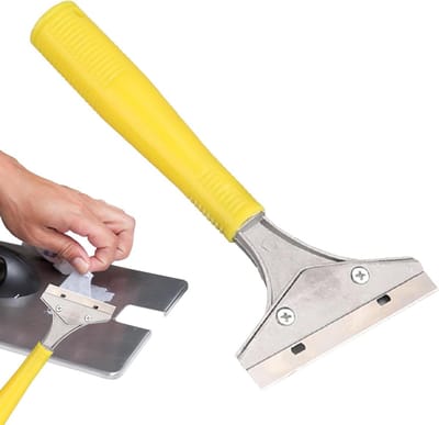 Glasschraper - Raamschraper Lakschraper - Vlekken Verwijderen - Aluminium Kop - 20 cm - Zwart