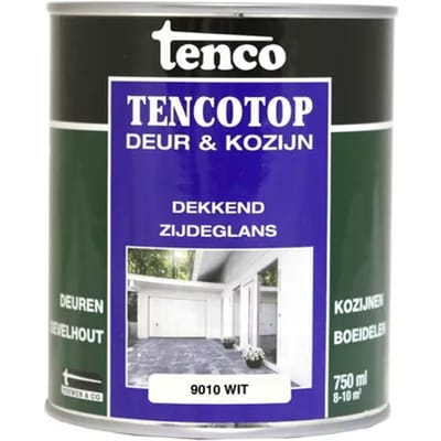 Tenco Tencotop Verfbeits Dekkend Zijdeglas Ral9010 0,75l