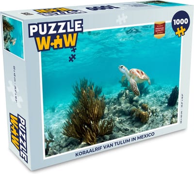 Puzzel Koraalrif van Tulum in Mexico - Legpuzzel - Puzzel 1000 stukjes volwassenen