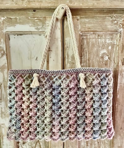 HAAKPAKKET TAS 'ANTIQUE PASTEL' CANVAS.