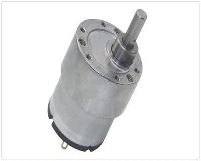 Gelijkstroommotor - Transmissiemotor - Industriële toepassingen - Metalen transmissie - 37 mm - Zilver