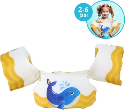 Floaty Friends puddle jumper - Walvis | Kinderzwemvest | Praktisch en comfortabel zwemhulpmiddel | 15-30 kg | 2-6 jaar