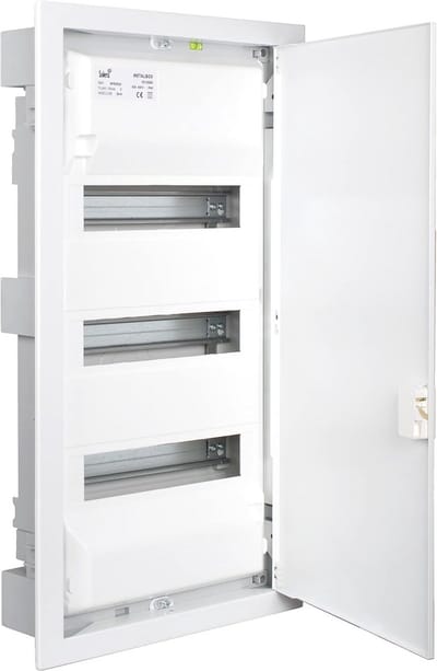 Metalen Stoppenkast - Verdelerskast Elektrisch - Elektrische Installatie - 42 Elementen - 613 x 333 x 88 cm - Wit
