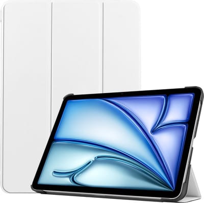 Coverup Tablethoes geschikt voor iPad Air 11 (2024/2025/2026) Hoesje - Tri-Fold Book Case met Wake/Sleep - Wit