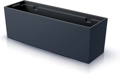 Prosperplast - Urbi Case Bloempot met inzet - Rechthoekige bloempot UV-bestendig (580x180x195mm, Antraciet)