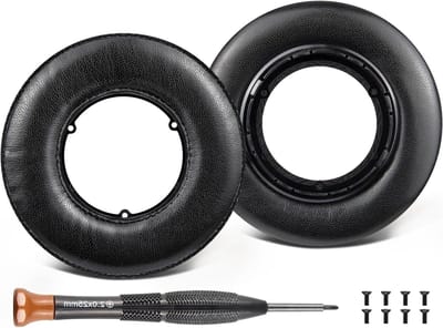 Dailygoods - SOULWIT Oorkussens Vervangingen voor Sony MDR-XB500 Hoofdtelefoons, Earpads Cushions met Zachter Proteïne Leer, Vervang Plastic Onderdelen en Schroeven