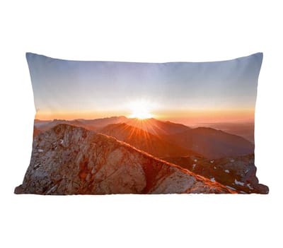 Sierkussens - Kussentjes Woonkamer - 50x30 cm - Berg - Landschap - Zon