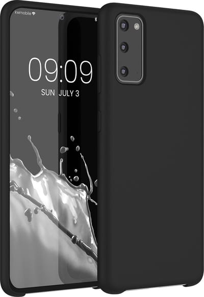 kwmobile telefoonhoesje geschikt voor Samsung Galaxy S20 - Hoesje met siliconen coating - Smartphone case in zwart