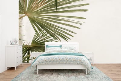Behang - Fotobehang Palmbladeren - Groen - Natuur - Breedte 400 cm x hoogte 240 cm