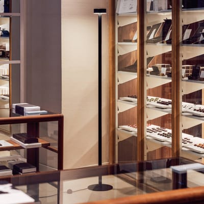 Milan Iluminación Milan Peak Lane LED vloerlamp zwart 170 cm