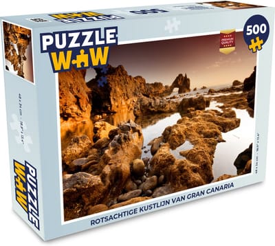 Puzzel Rotsachtige kustlijn van Gran Canaria - Legpuzzel - Puzzel 500 stukjes