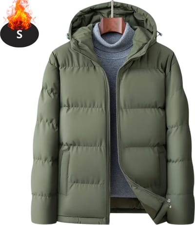 Livano Winterjas - Parka - Heren - Winter - Jas - Volwassen - Stijlvol - Legergroen - S