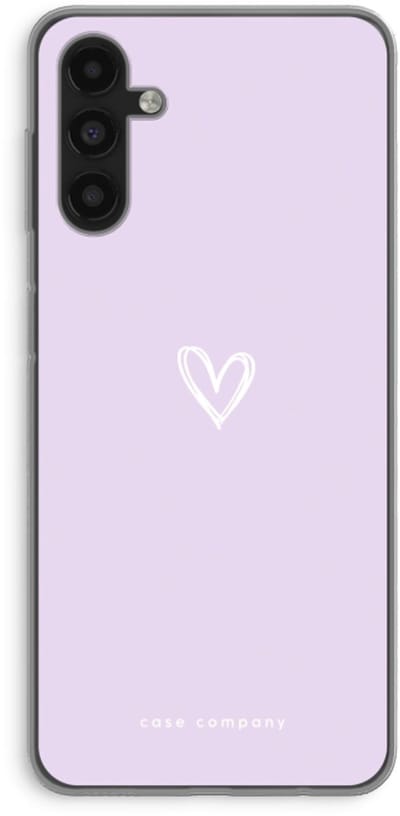Case Company® - Hoesje geschikt voor Samsung Galaxy A04s hoesje - Klein hartje paars - Soft Cover Telefoonhoesje - Bescherming aan alle Kanten en Schermrand