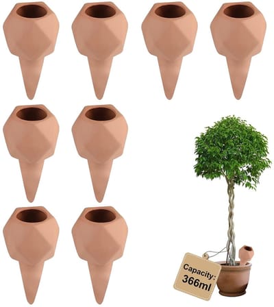 8×370ml Kleikegel voor Automatische Irrigatie van Planten, Waterdispenser voor Binnen- en Balkonplanten, Efficiënt Irrigatiesysteem voor Potplanten en Tuinieren