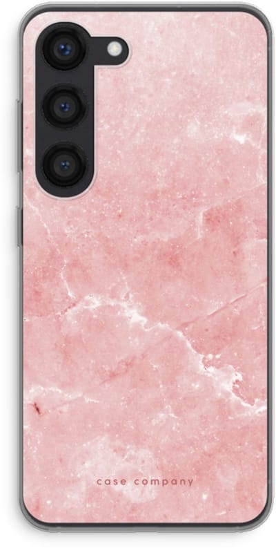 Case Company® - Hoesje geschikt voor Samsung Galaxy S23 hoesje - Roze marmer - Soft Cover Telefoonhoesje - Bescherming aan alle Kanten en Schermrand