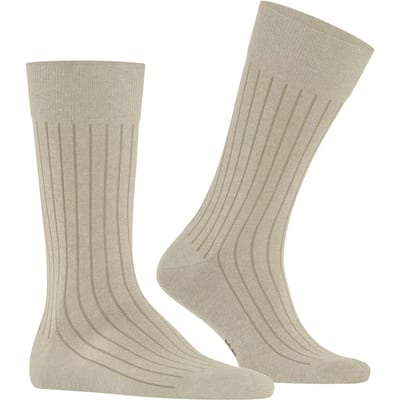 Burlington Duke Street geribd casual katoen Sokken heren beige - maat 40-46