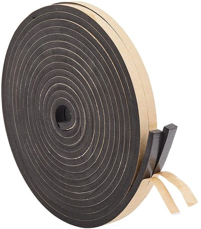 Dailygoody - Schuim Isolatie Tape - Geluidsisolatie - Zelfklevend - 10m x 10mm x 6mm - Weerstrip voor Deuren en Vensters - Voor Koeling en Airconditio...