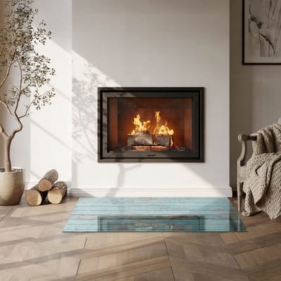 Coloray Vloerplaat Houtkachel - Plaat onder Houtkachel - 100 cm x 50 cm - Kachel Onderplaat - Turkoois Vloerplaat Kachel - Vloerplaat Voor Kachel - Onderplaat Kachel - Houtkachel Vloerplaat - Plaat Kachel