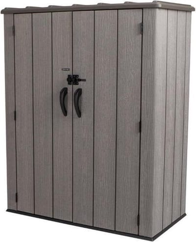 Lifetime verticale opbergschuur ruw gezaagd, opbergschuur ruw gezaagd 60209 - 1500 l, weerbestendig
