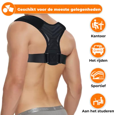 Luxegoed ® - Rug- schouders - Nek - Rug brace - Postuur Corrector - Rug corrector - Houding Correctie - Posture Corrector - Verstelbaar - Man - Vrouw - Kinderen - Premium - XS