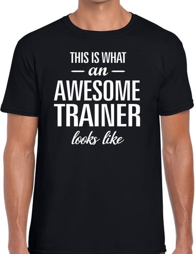 This is what an awesome trainer looks like cadeau t-shirt zwart voor heren - bedankt cadeau voor een trainer S