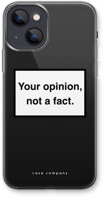 Case Company® - Hoesje geschikt voor iPhone 13 mini hoesje - Your opinion - Soft Cover Telefoonhoesje - Bescherming aan alle Kanten en Schermrand