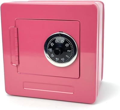 Metalen Kluis - Thuiskluis Geld - Waardevolle Spullen - Veilig Codeslot - 14 cm Diep - Roze
