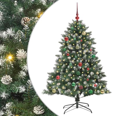 vidaXL - Kunstkerstboom - Groen - 150 - cm - PVC - en - Plastic - en - Staal