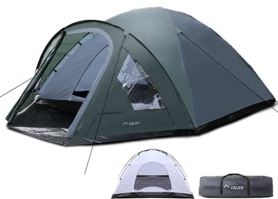 CALIYO camping tent - 3-4 Person - 310x240x130cm - Waterdicht 3000 mm - Koepeltent met verduistering - snel opzetten - voor Outdoor Kampeer
