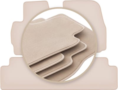 PREMIUM beige vloermatten voor: Mazda 5 I minivan 2005-2010