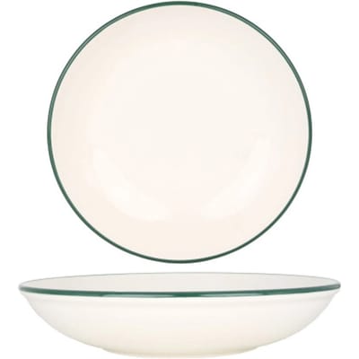 Rinart Diepbord - Green Edge - Porselein - 20 cm (650cc) - set van 6