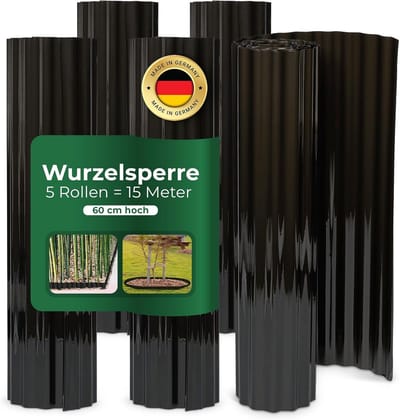 Set van 5 Worteldoek Rol (3.5m x 0.6m) - Rietstop voor Bamboe, Wortelbegrenzer en Onkruidblokker