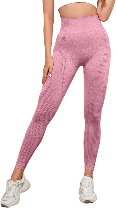 Roze sportlegging - Sport legging - Sportbroek - High waist - Roze - Dames - Yoga - Fitness Legging - Medium - Roze - Sportpoutfit - Sport broek - CHPN