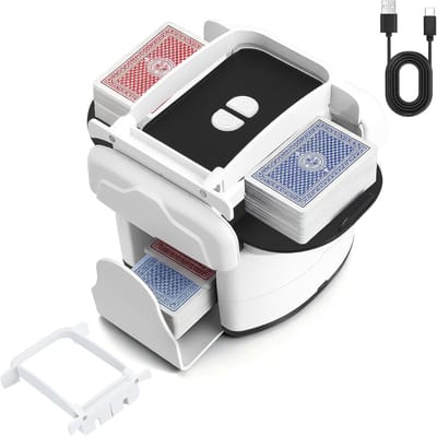 RWB® Kaartschudmachines - Kaartschudmachine - Schudmachine - Wit - 10cm x 15cm x 5cm
